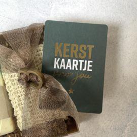 Luxe giftbox met lint - Groene thee olijfzeep