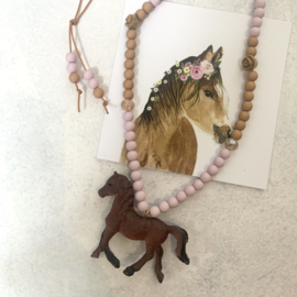 Ketting paardje- lila zand