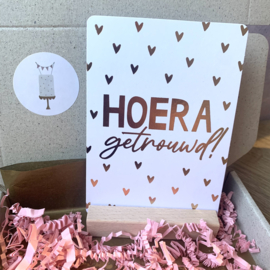 Houten bruidspaar & kaarthouder