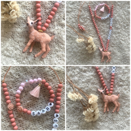 Ketting grote zus - Oud roze