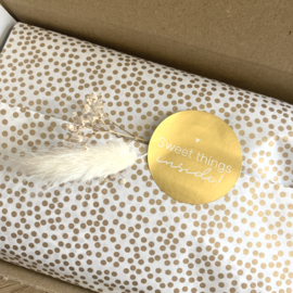Luxe giftbox met lint - Groene thee olijfzeep