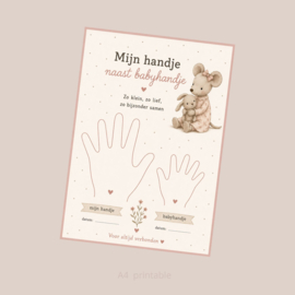 Handafdrukjes grote zus / baby
