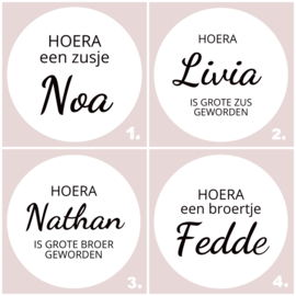 Traktatiestickers met naam