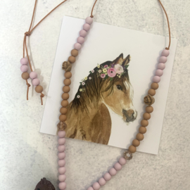 Ketting paardje- lila zand