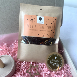 Feestelijke thee &  kaarshouder beton