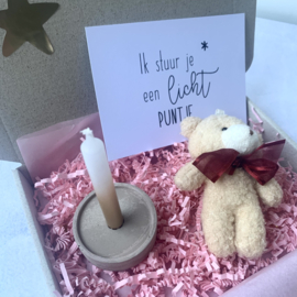 Lichtpuntje - Kaarshouder & teddy