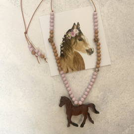 Ketting paardje- lila zand