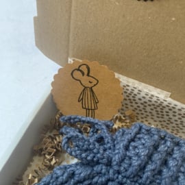 Slofjes oud blauw & Naïf
