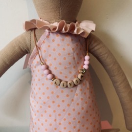 Knuffel muis mét gepersonaliseerde ketting