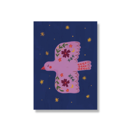 Postkaart magische vogel