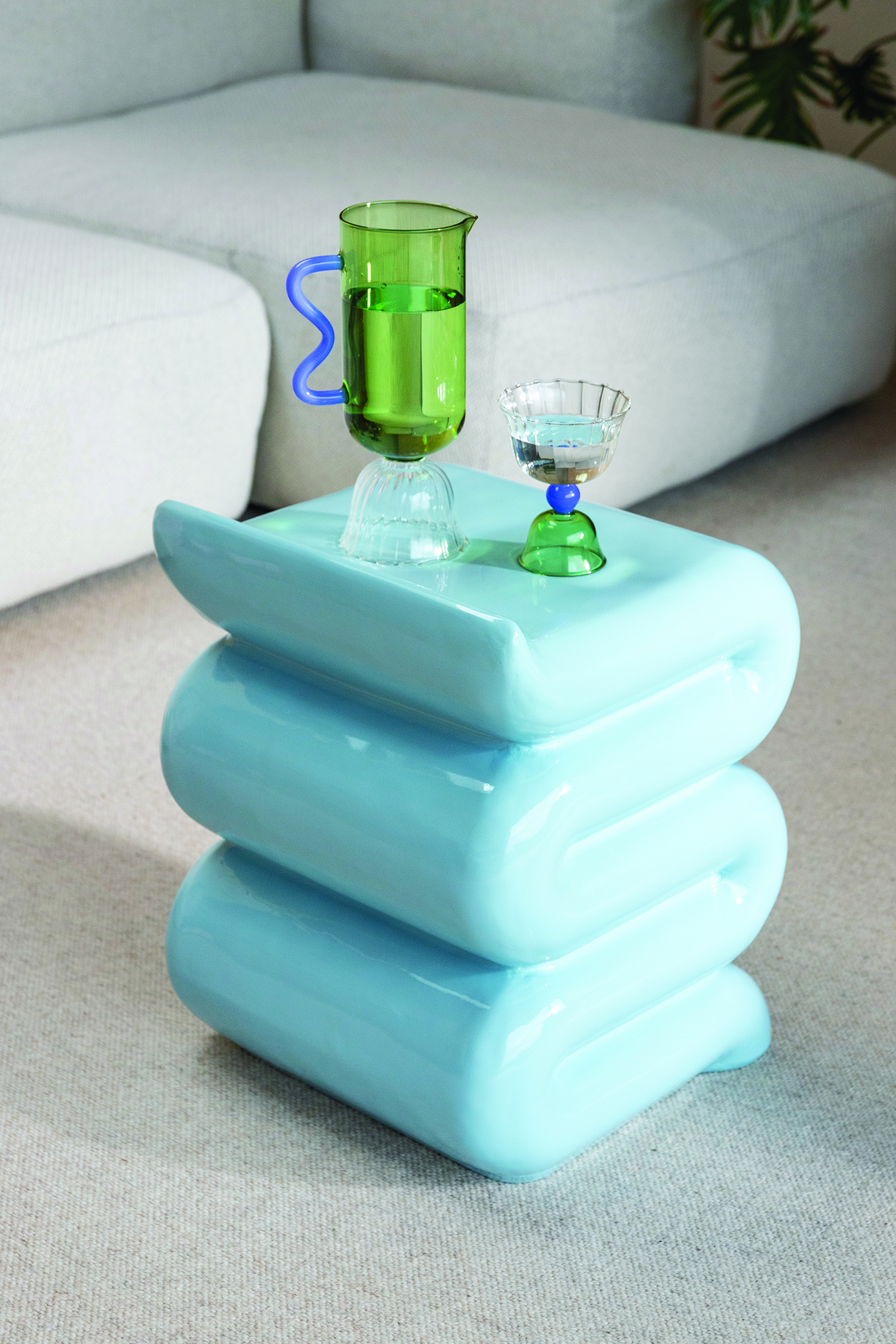 &K bijzettafel whip blauw