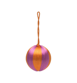 kerstbal paars/oranje S