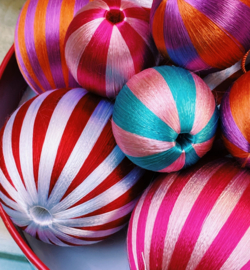 kerstbal fuchsia/roze S