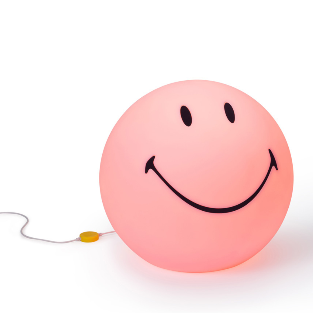 roze smiley lamp xl