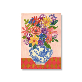 Postkaart bossie bloemen