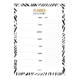 planner met zebraprint