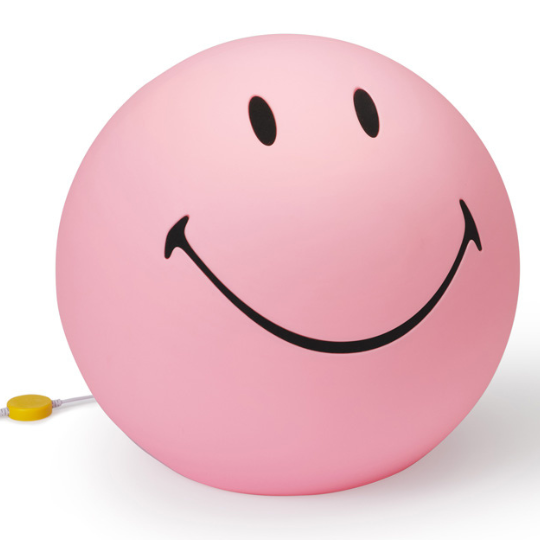 roze smiley lamp xl
