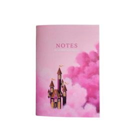 Notitieboekje roze luchtkasteel