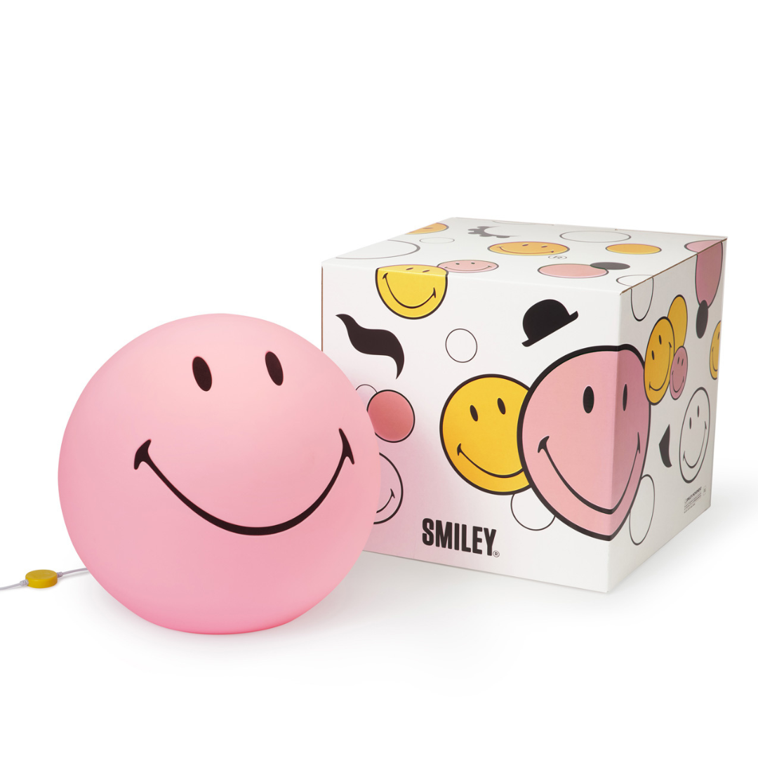 roze smiley lamp xl