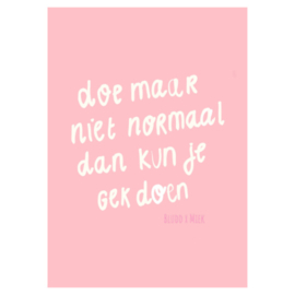 kaart - doe maar niet normaal roze