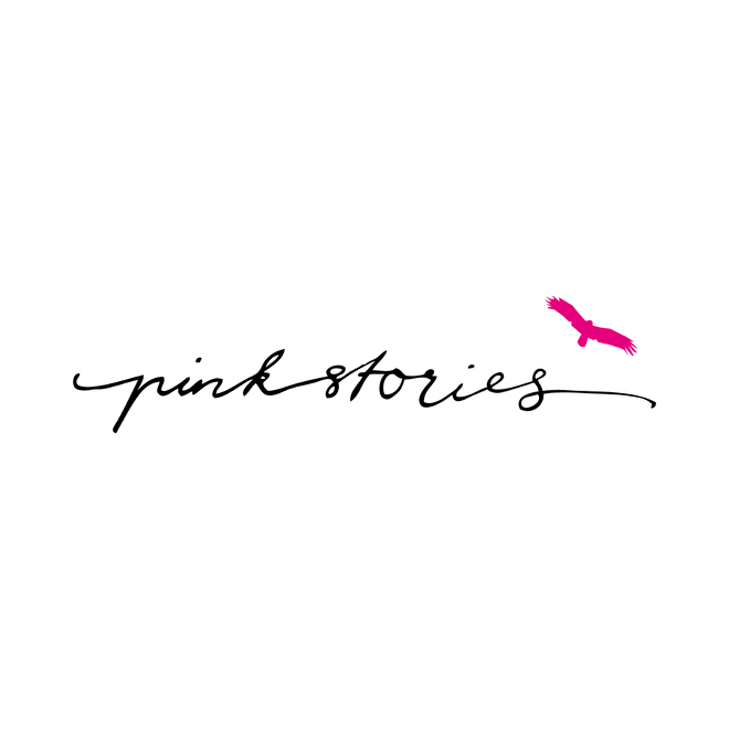 Pink stories dip dye kaarsen logo