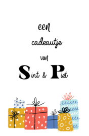 mini kaart, een cadeautje van Sint & Piet  10 stuks