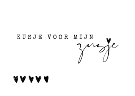 kaart, kusje voor mijn zusje ♥ 10 stuks