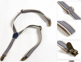 Bretels Beige + Blauw