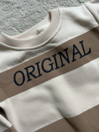 Bruin gestreept setje