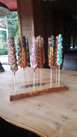 Lollywafels  met chocolade en sprinkels