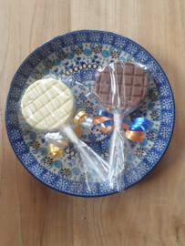 Heerlijke chocolade lolly's  met dip