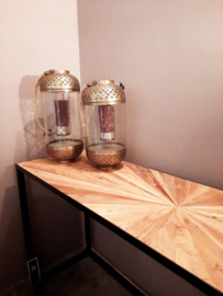 Elm brown side table