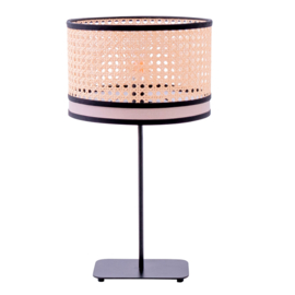 Flam & Luce -landelijk /Design tafellamp /geweven kap