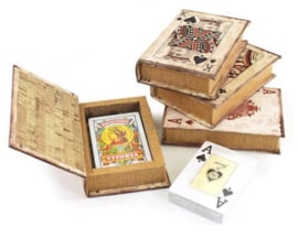 Speelkaarten doosje landelijk / opbergdoos voor kaartspel