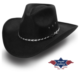 Cowboy hoed Kansas Zwart