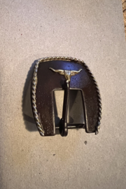 Buckle western iron bull