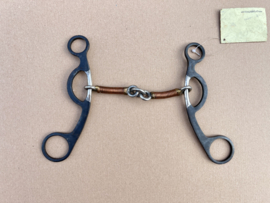 Black showbit copper wired snaffle