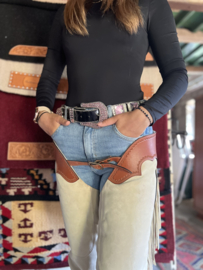 Western broekriem extra bling pink