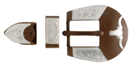 Buckle western iron longhorn