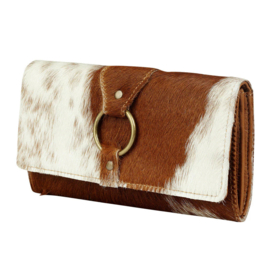 Myra leren portemonnee met cowhide – authentieke western stijl