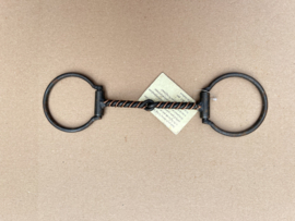 Black steel snaffle bit