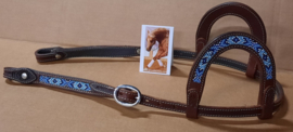 GVR Hoofdstel QH/XL/XXL beads blue