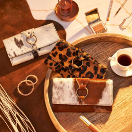 Myra leren portemonnee met cowhide – authentieke western stijl