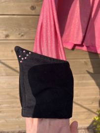 Western show blouse pink and black