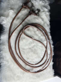 Drawreins rond dark chestnut