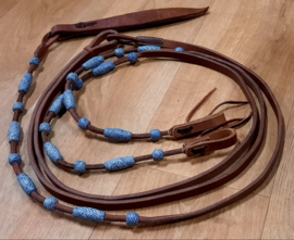 Buckaroo braiding Romal Reins harness/blue