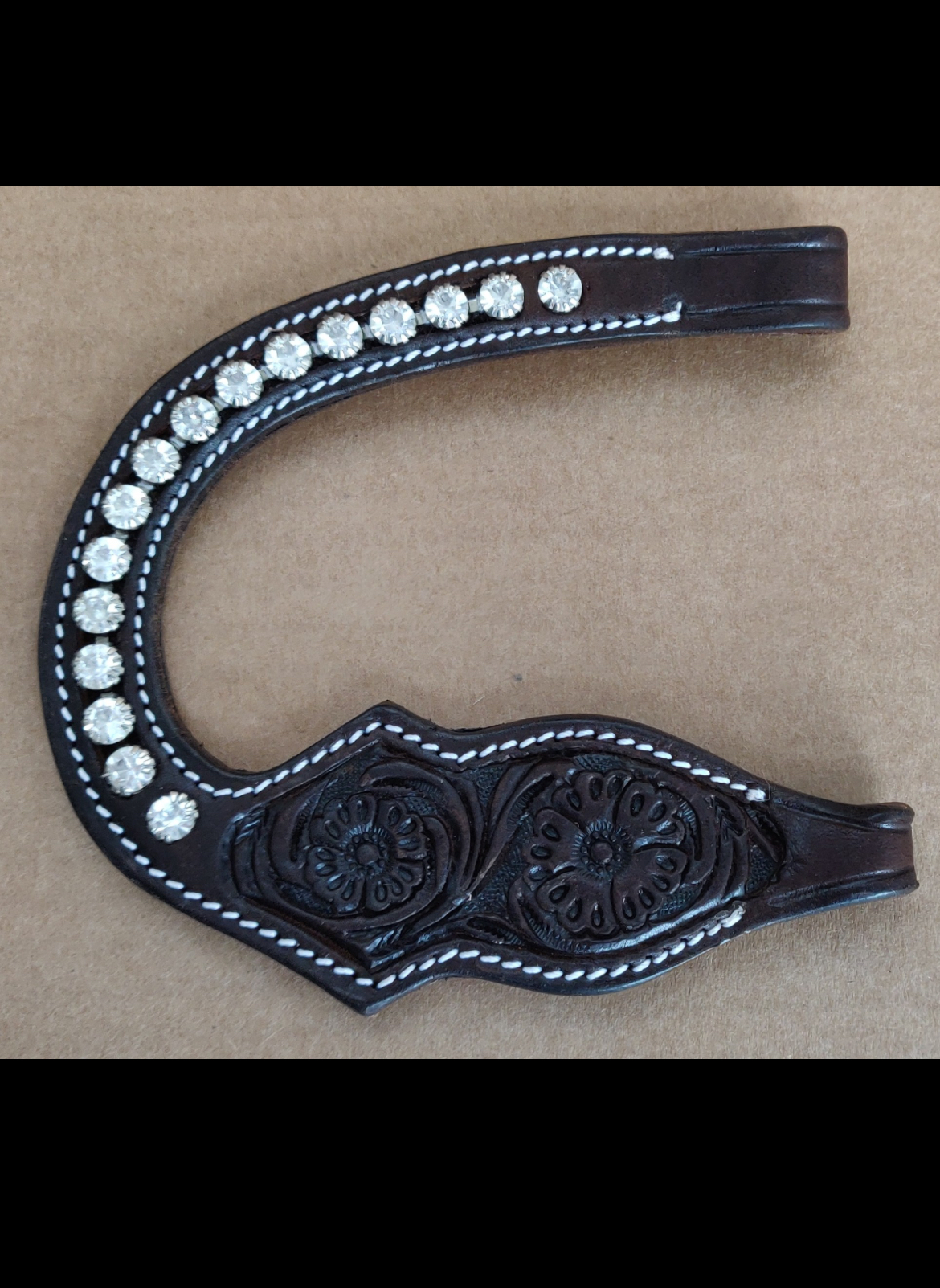 Western hoofdstel oren flowertooling Swarovski bling