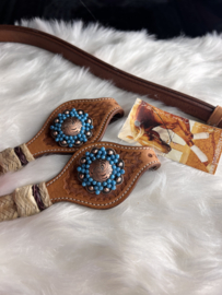 GVR reins met rawhide en concho's