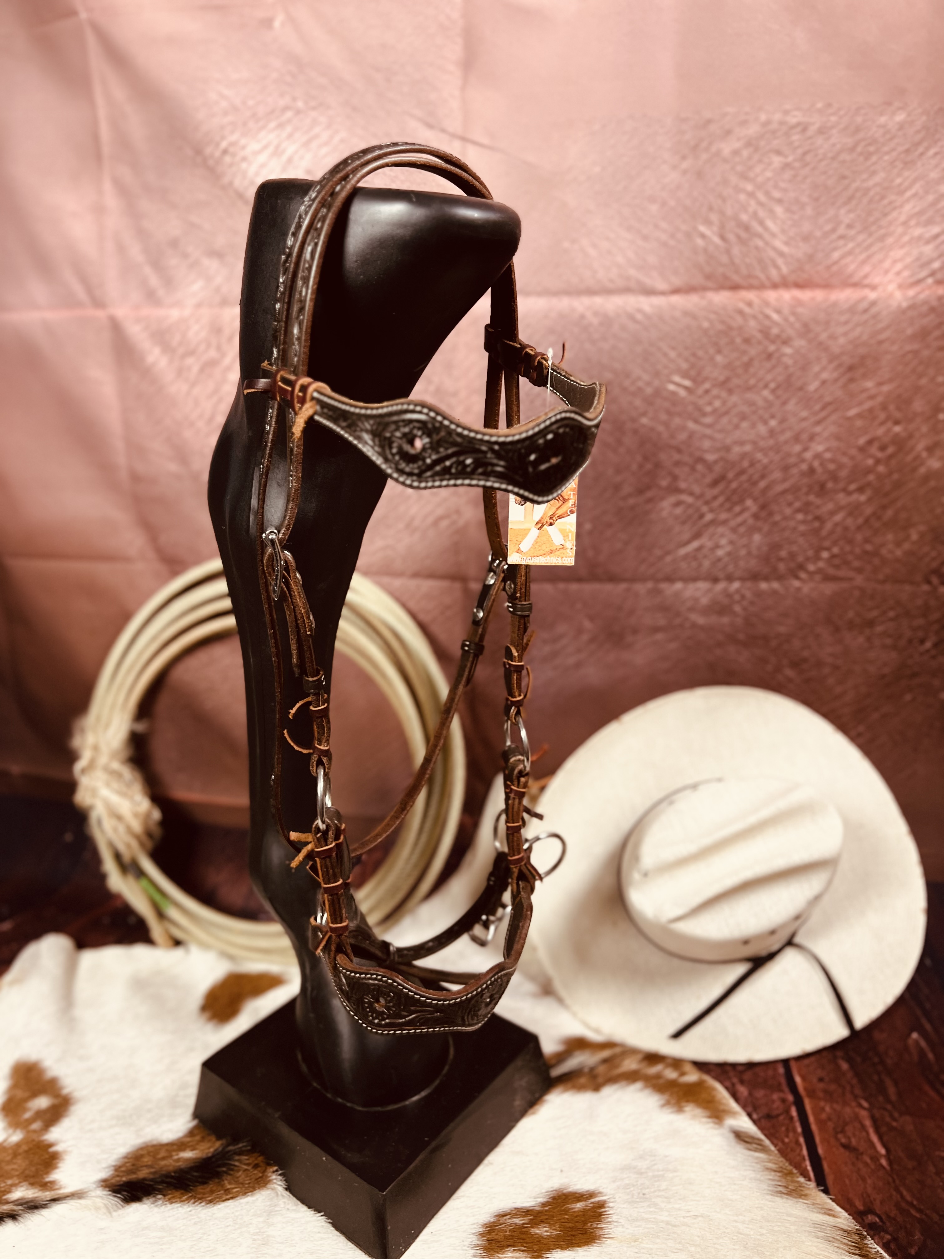 Western sidepull flower bling