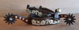GVR brown steel sporen rose flower